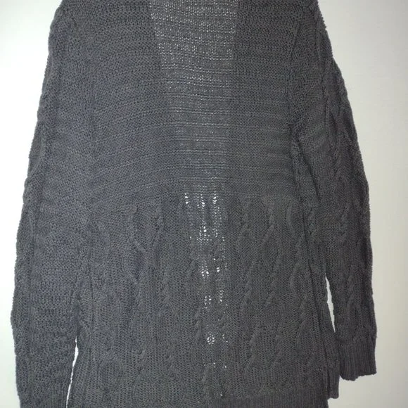 Maurices Open Drape Crochet Cardigan Sweater Medium - Picture 3 of 6